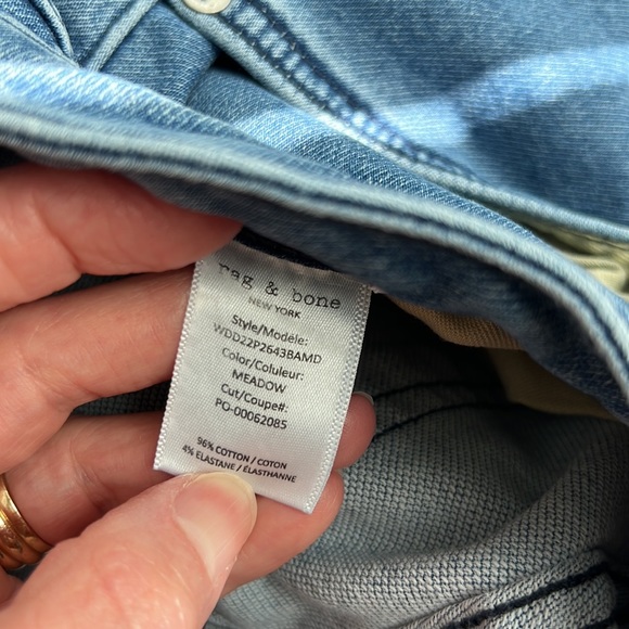 Rag & Bone Dre Loopback Denim Jeans - NWT - Size 24 - Never Worn! - Picture 8 of 9